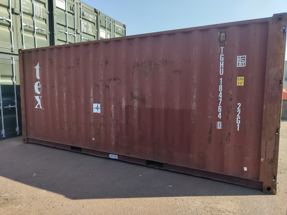 A 20 x 8ft Standard Container in As-Is condition, located in Glasgow